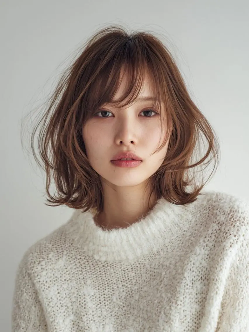 ミディアム カラー イルミナカラー ボブ 外ハネヘア カット ヘアカラー 【白髪の救世主/ メンズパーマ】Seiのヘアスタイル