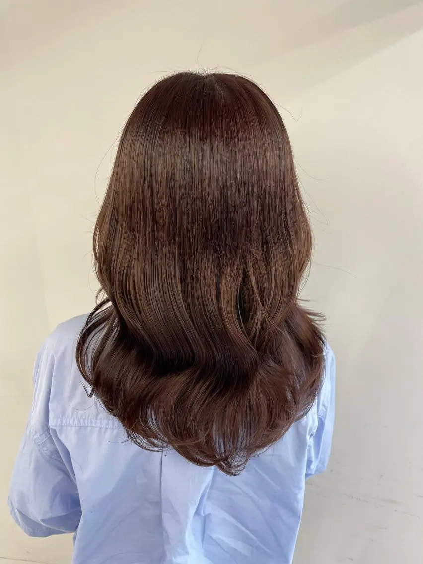 セミロング 韓国風ヘア ヘアカラー 💗韓国ヘア/髪質改 善💗若菜あいこのヘアスタイル