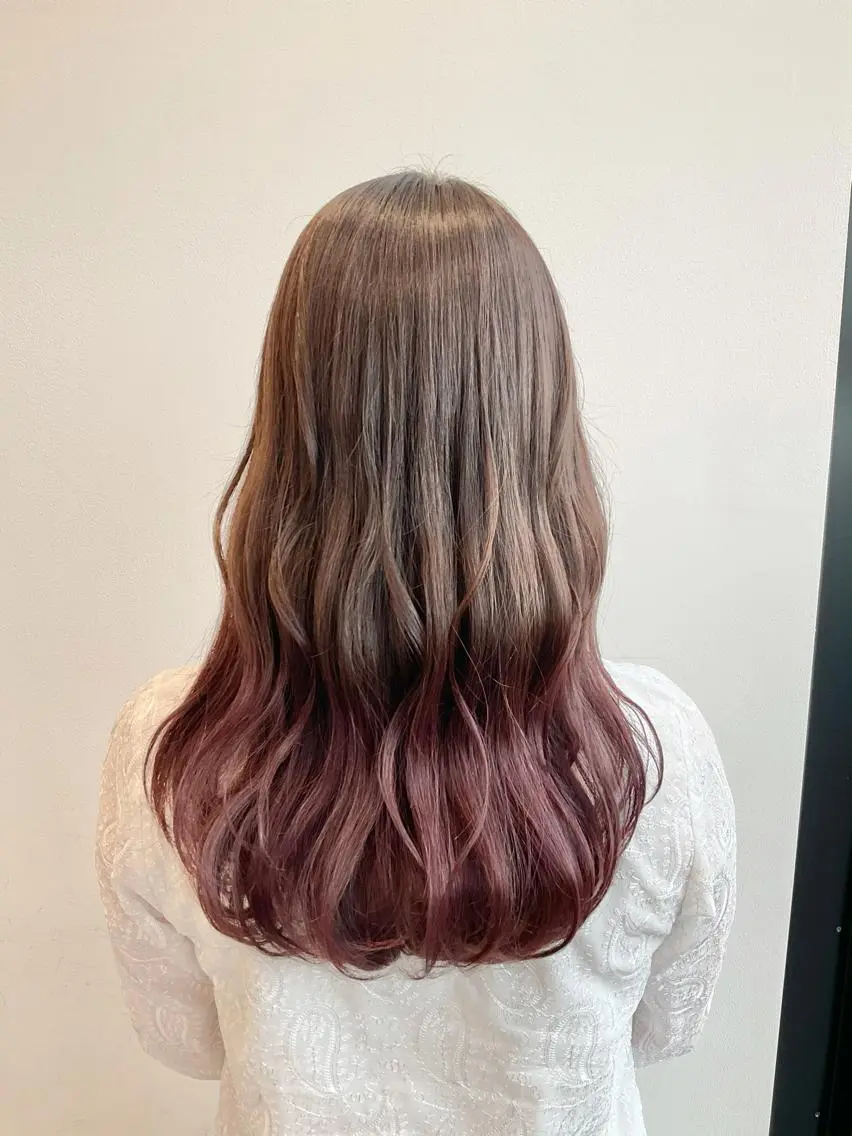 ロング カラー グラデーションカラー ヘアカラー トリートメント ヘアセット yoshi ☆のヘアスタイル