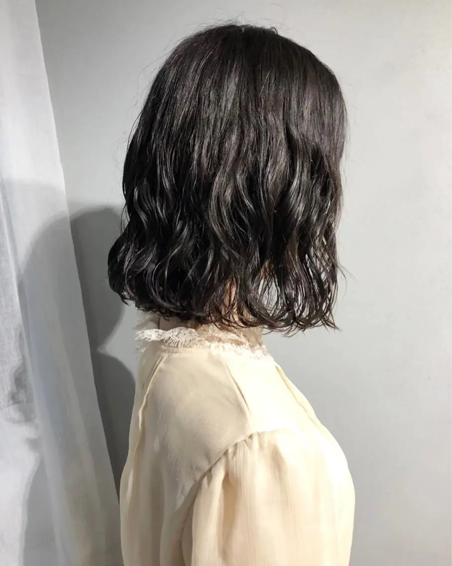 パーマ カット パーマ トリートメント ボブパーマコテ巻き風 パーマNo1深江秀平のヘアスタイル