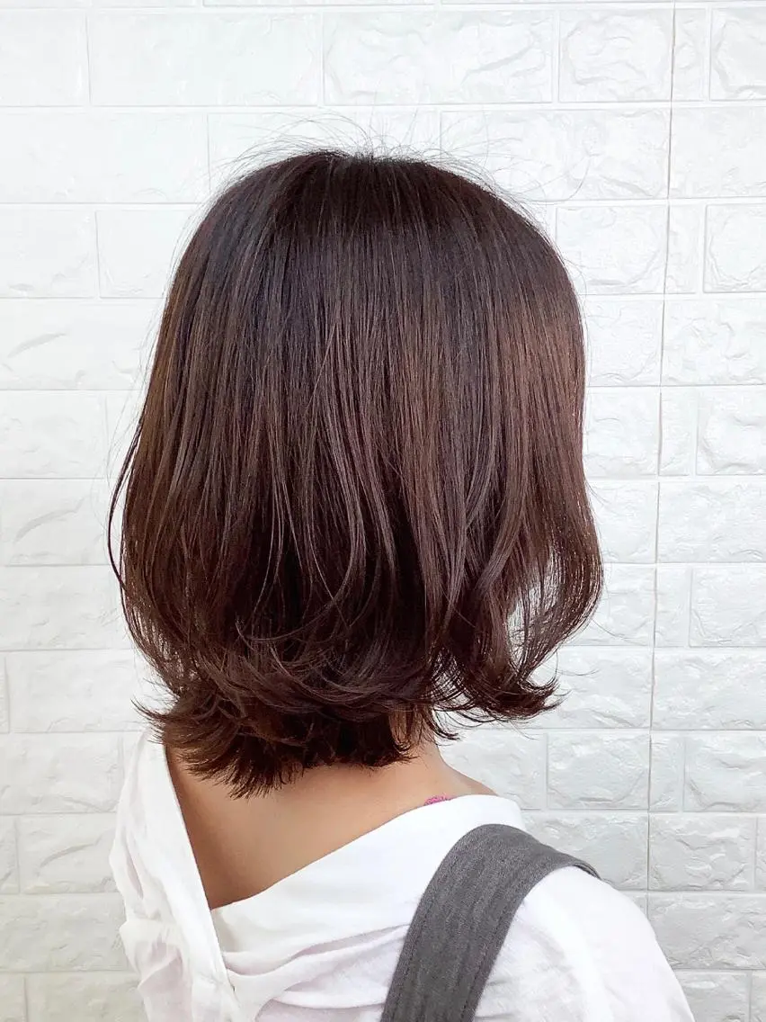 ミディアム カラー 髪質改善縮毛矯正 美容師✂️山崎竜二のヘアスタイル