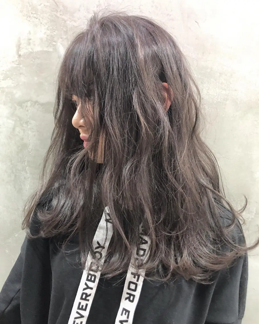 セミロング カラー 北間 寛哉のヘアスタイル