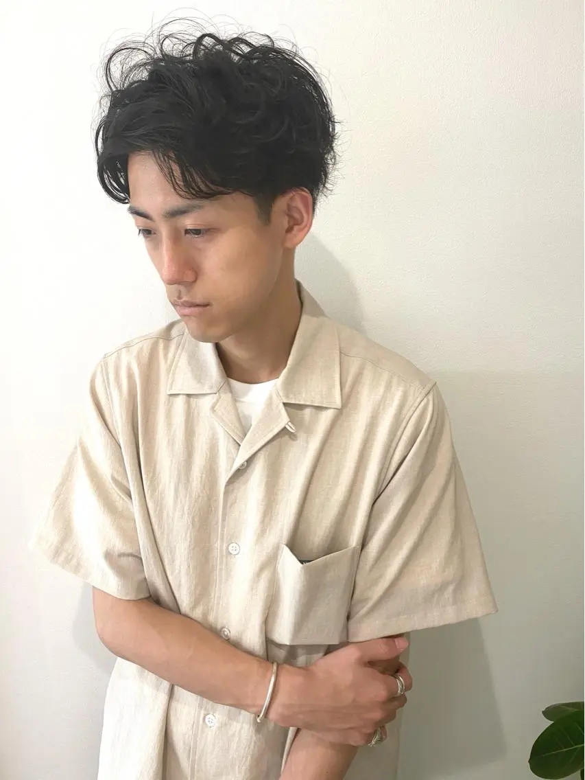 ショート パーマ メンズ カット パーマ 永野 正芳のヘアスタイル