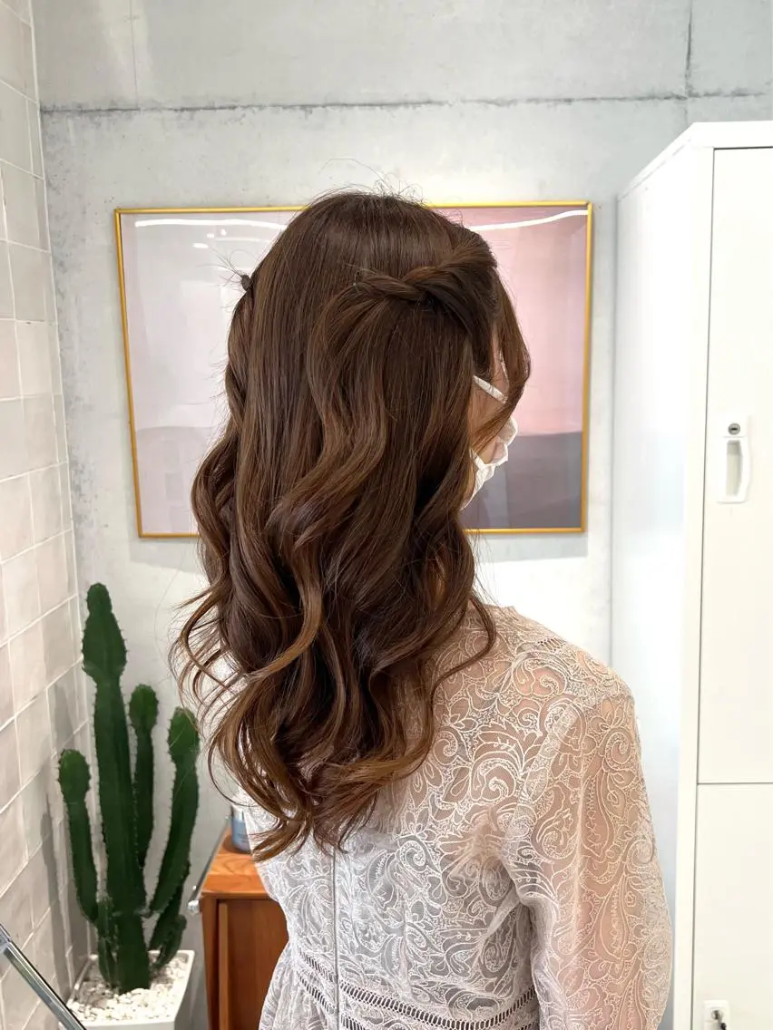 ロング 韓国風ヘア トリートメント ヘアセット 韓国ヘア☁️ mitsukiのヘアスタイル