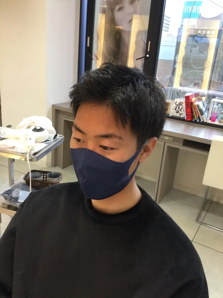 ショート メンズ アップバング 柳澤 和也のヘアスタイル