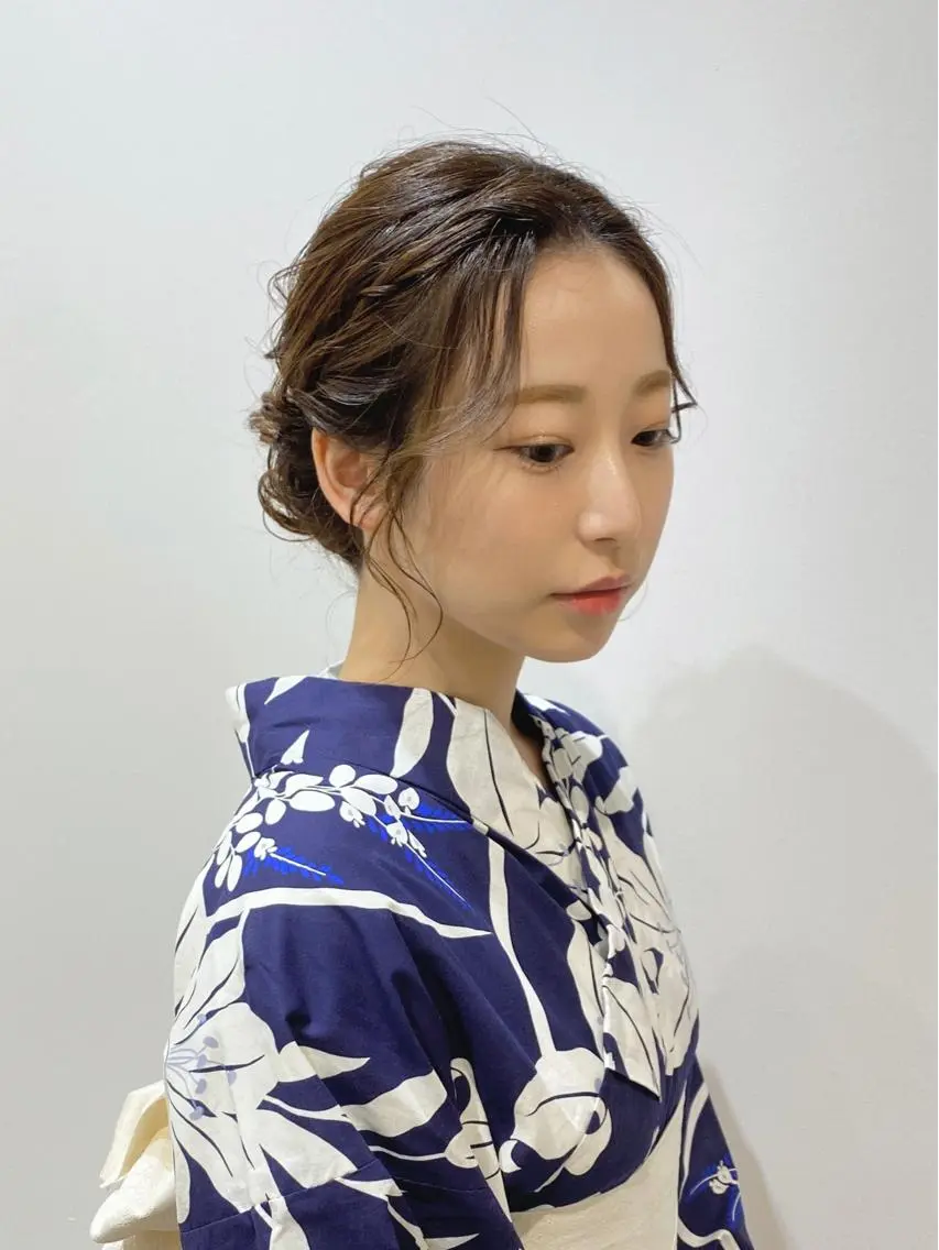 ヘアアレンジ 着付け 似合わせ艶髪カラー ❤️ハダユミのヘアスタイル