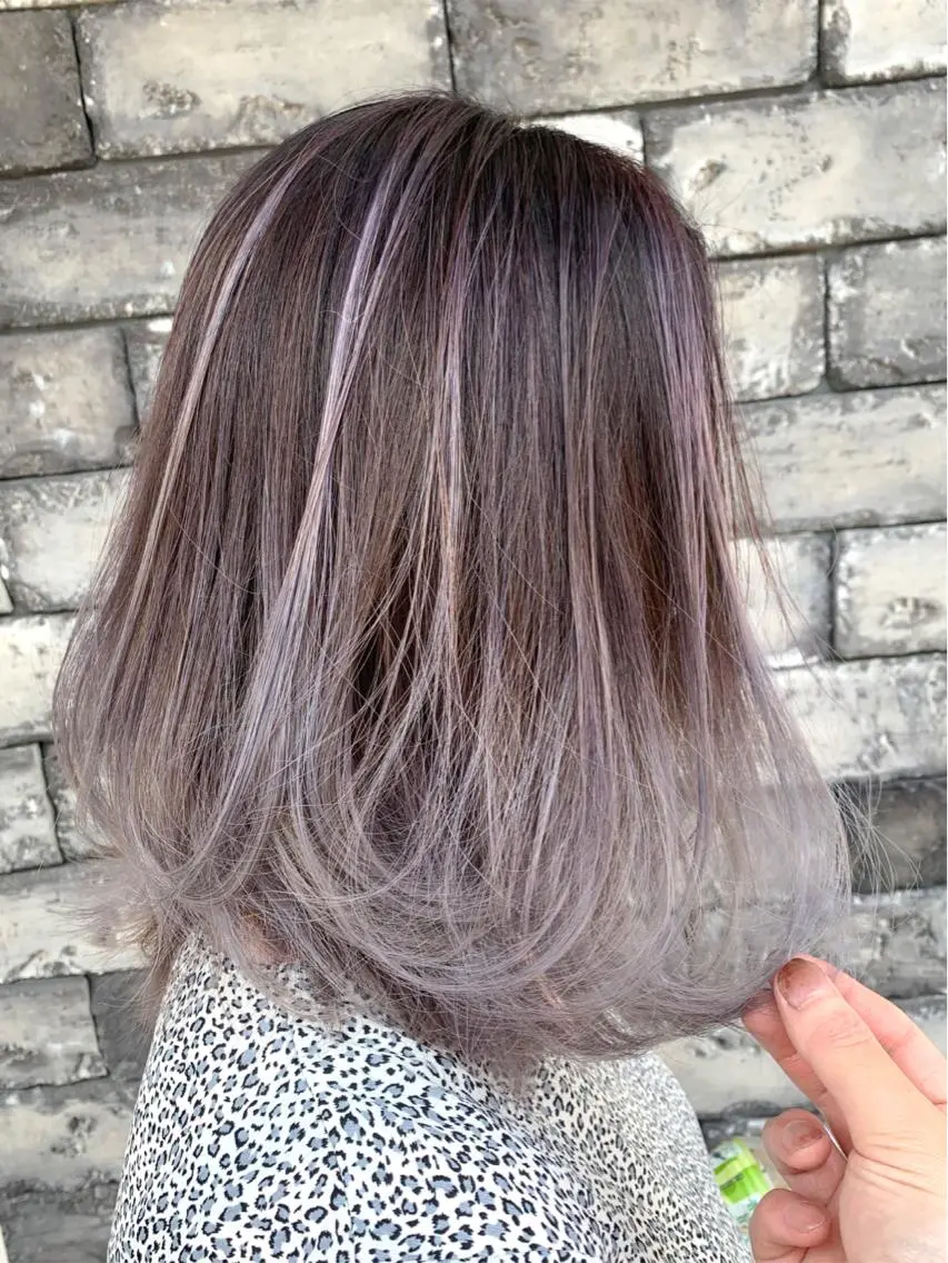 ミディアム カラー ラベンダーカラー ラベンダーグレー ❤️千葉県代表❤️ 店長❤️柿本翔一朗のヘアスタイル