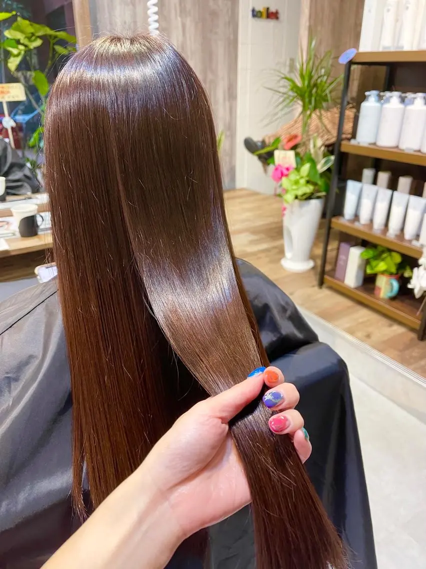 ロング カラー トリートメント 髪質改善で 憧れの潤艶美髪にのヘアスタイル