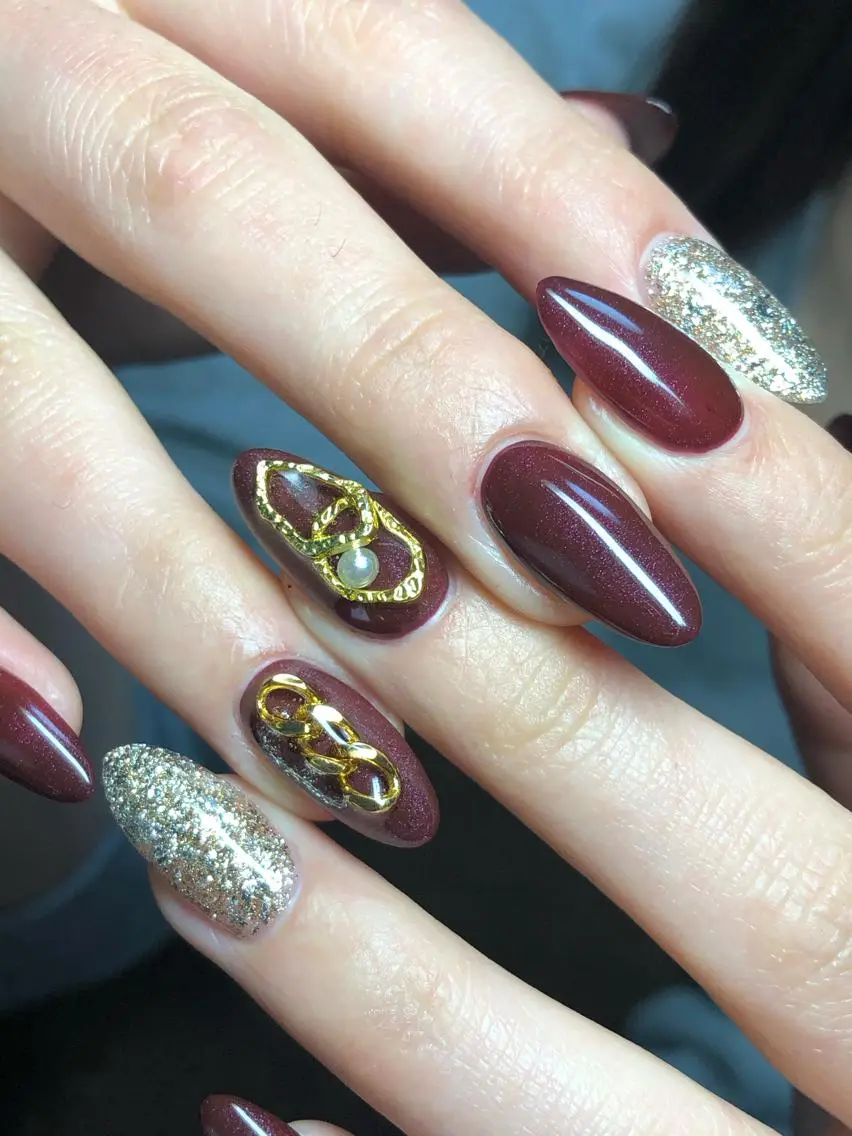 ネイル 長さ出し ハンドネイル nail salon 7☺︎2のネイルデザイン