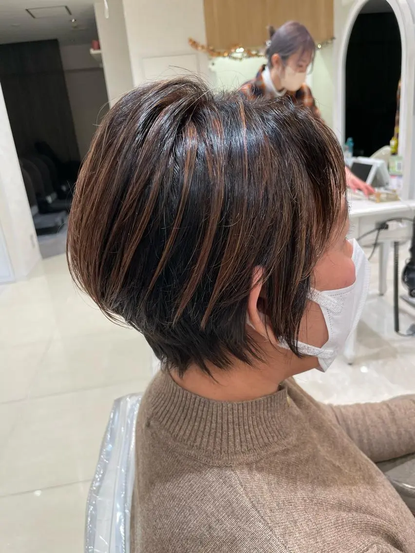ショート カット ヘアカラー ✨酸性ストレート✨ 南川だいさくのヘアスタイル