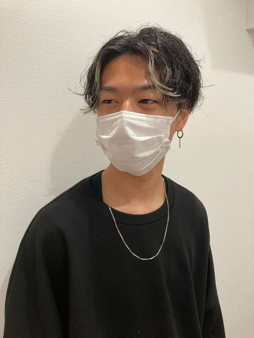 カラー パーマ メンズ リベイルけんた モデル募集のヘアスタイル