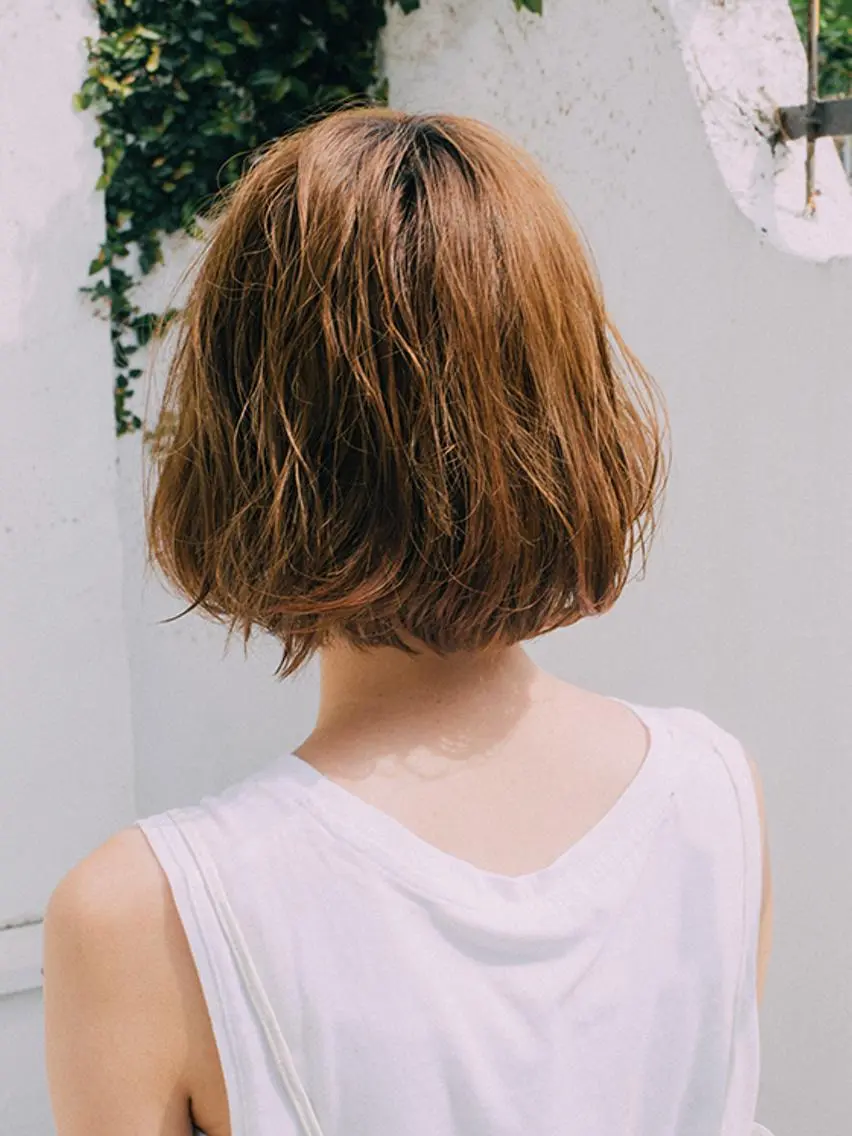 ロング くせ毛 シースルーバング 福島 浩司のヘアスタイル