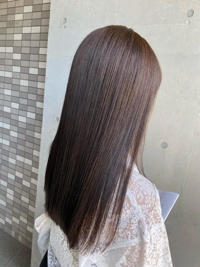 ロング カラー アッシュ ブルーカラー 💜推しインナー カラー/菊池柊真💜のヘアスタイル