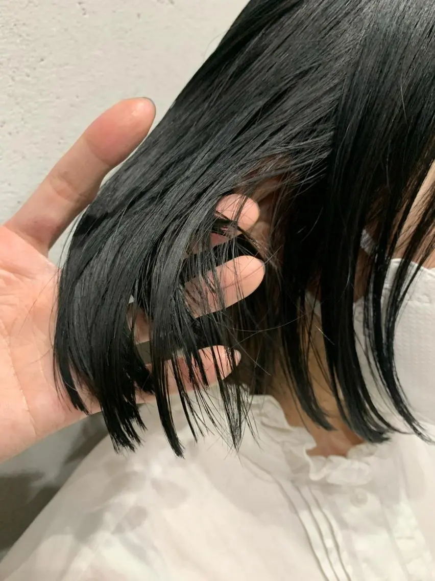 カラー ボブパーマコテ巻き風 パーマNo1深江秀平のヘアスタイル