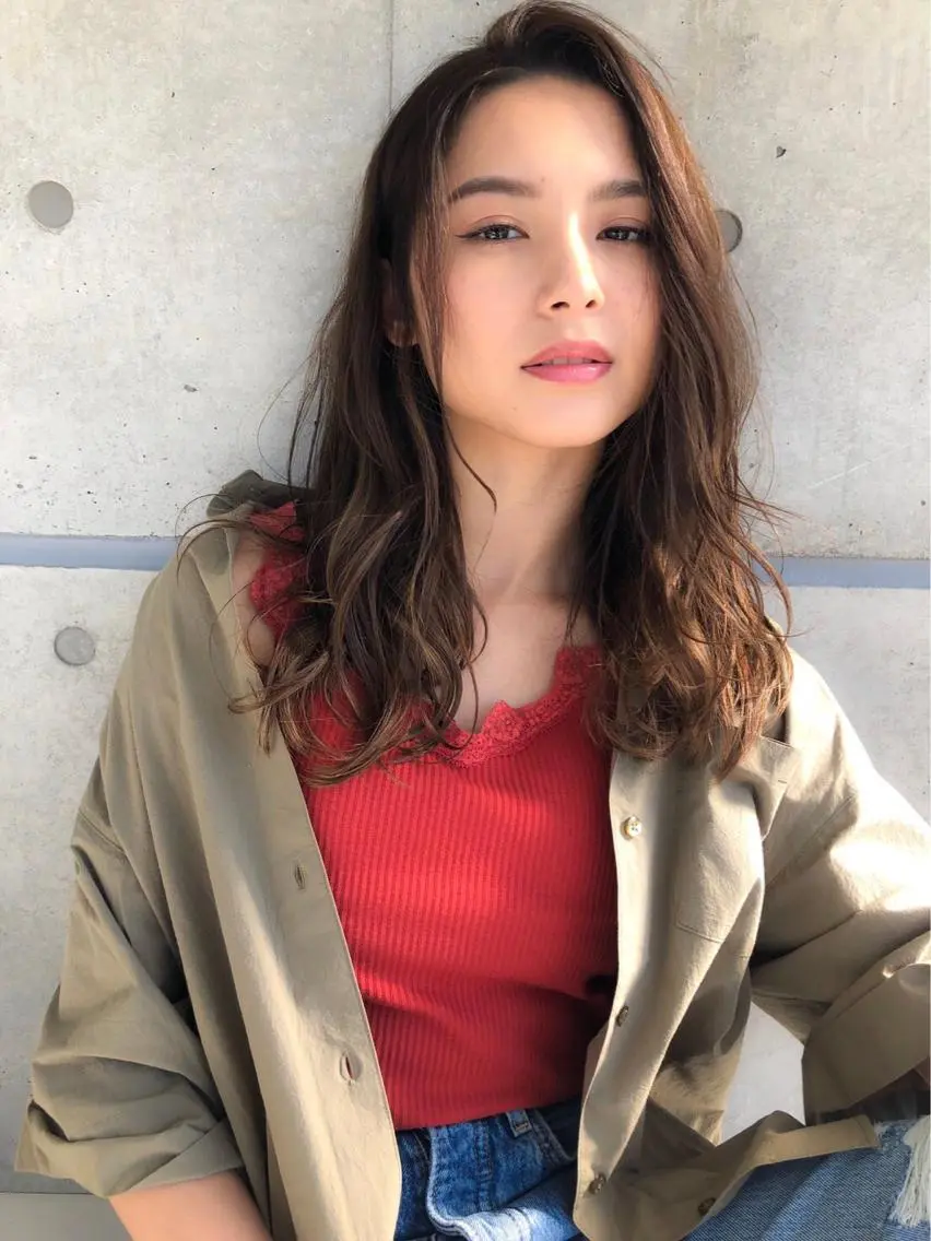 セミロング カラー YU-KA ✂︎Rico.のヘアスタイル
