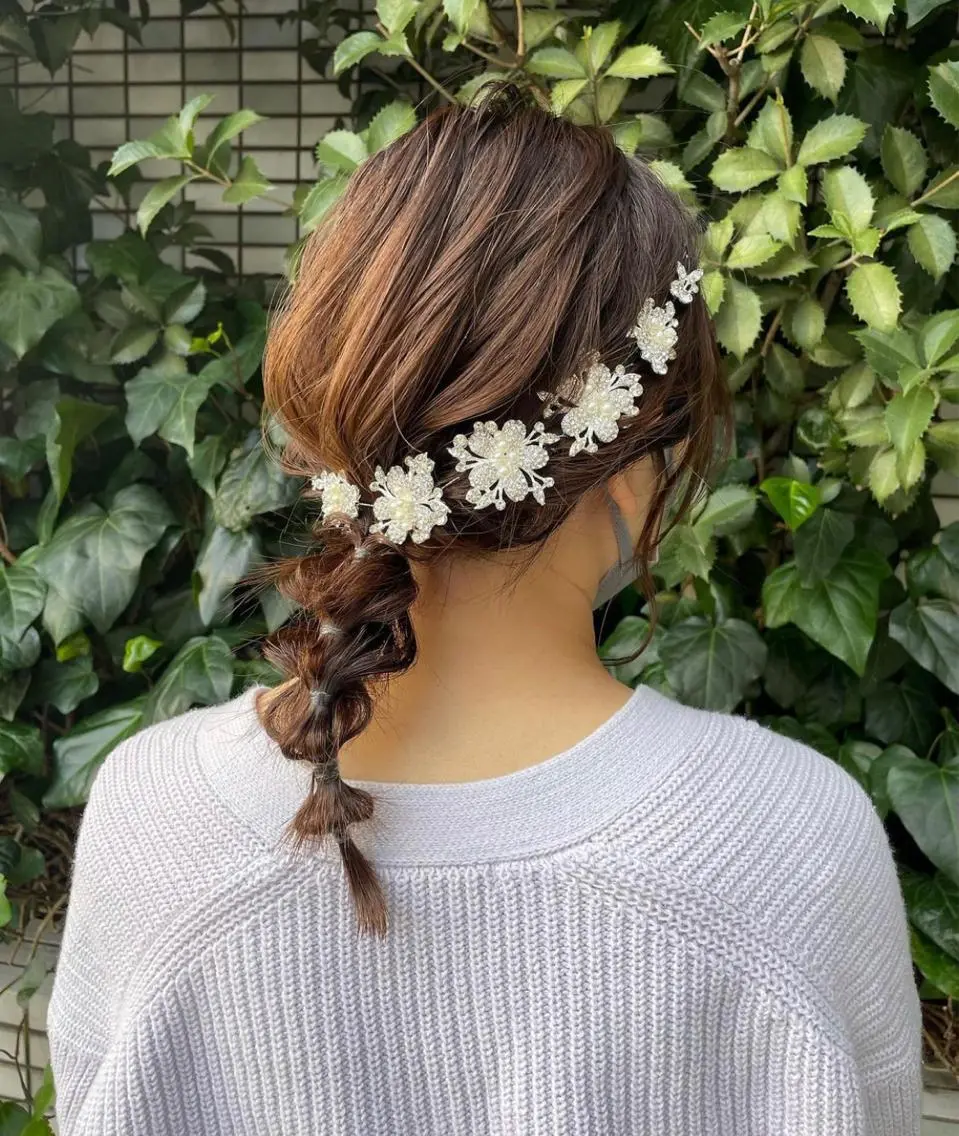 ミディアム ヘアアレンジ ヘアセット カワシマ セイカのヘアスタイル