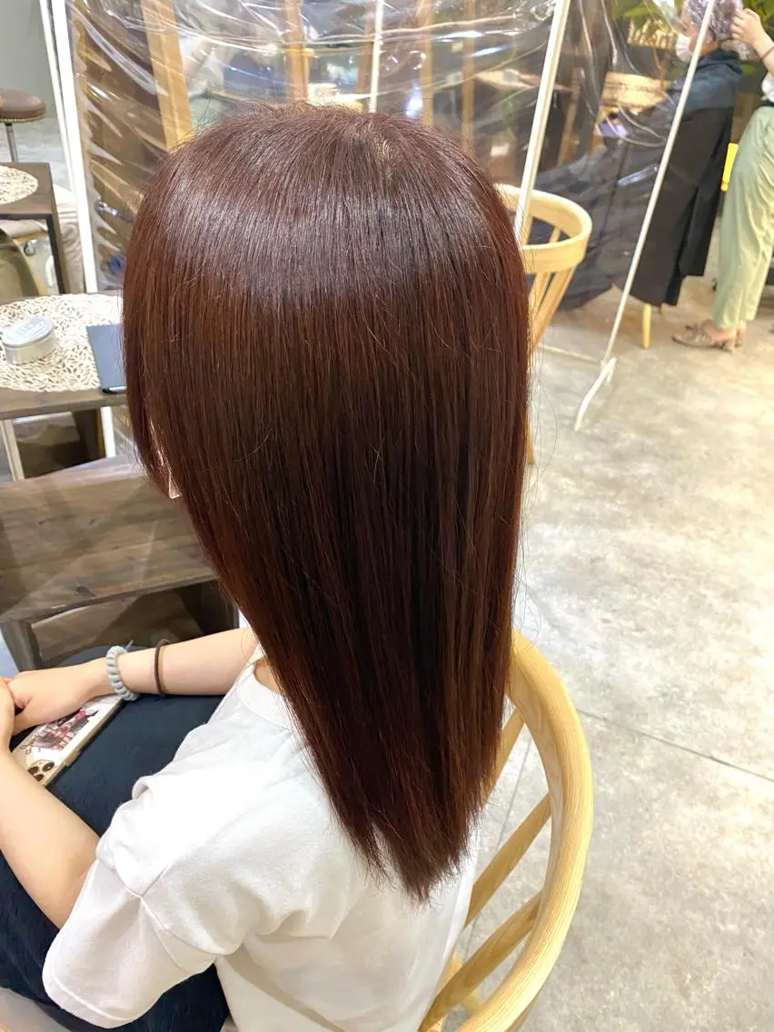 セミロング カラー ヘアアレンジ ピンクカラー パープルカラー ヘアカラー ボブ /ニュアンス/ satomi🧸💖のヘアスタイル