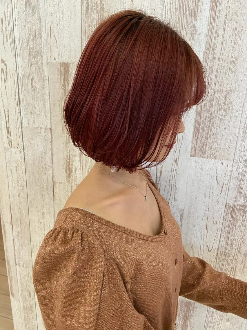 ショート カラー ピンクカラー カット ヘアカラー Oopsレイヤー 加藤澄都のヘアスタイル