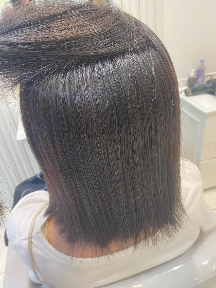 ミディアム パーマ 縮毛矯正 ストレートパーマ ヘアカラー トリートメント 【縮毛矯正特化】 kyokaのヘアスタイル