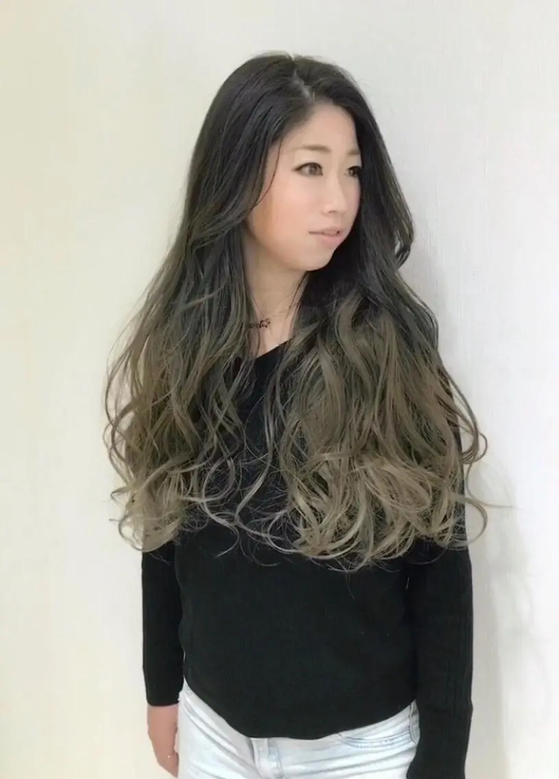 ロング カラー グラデーションカラー ヘアカラー トリートメント 高橋 昭雄のヘアスタイル