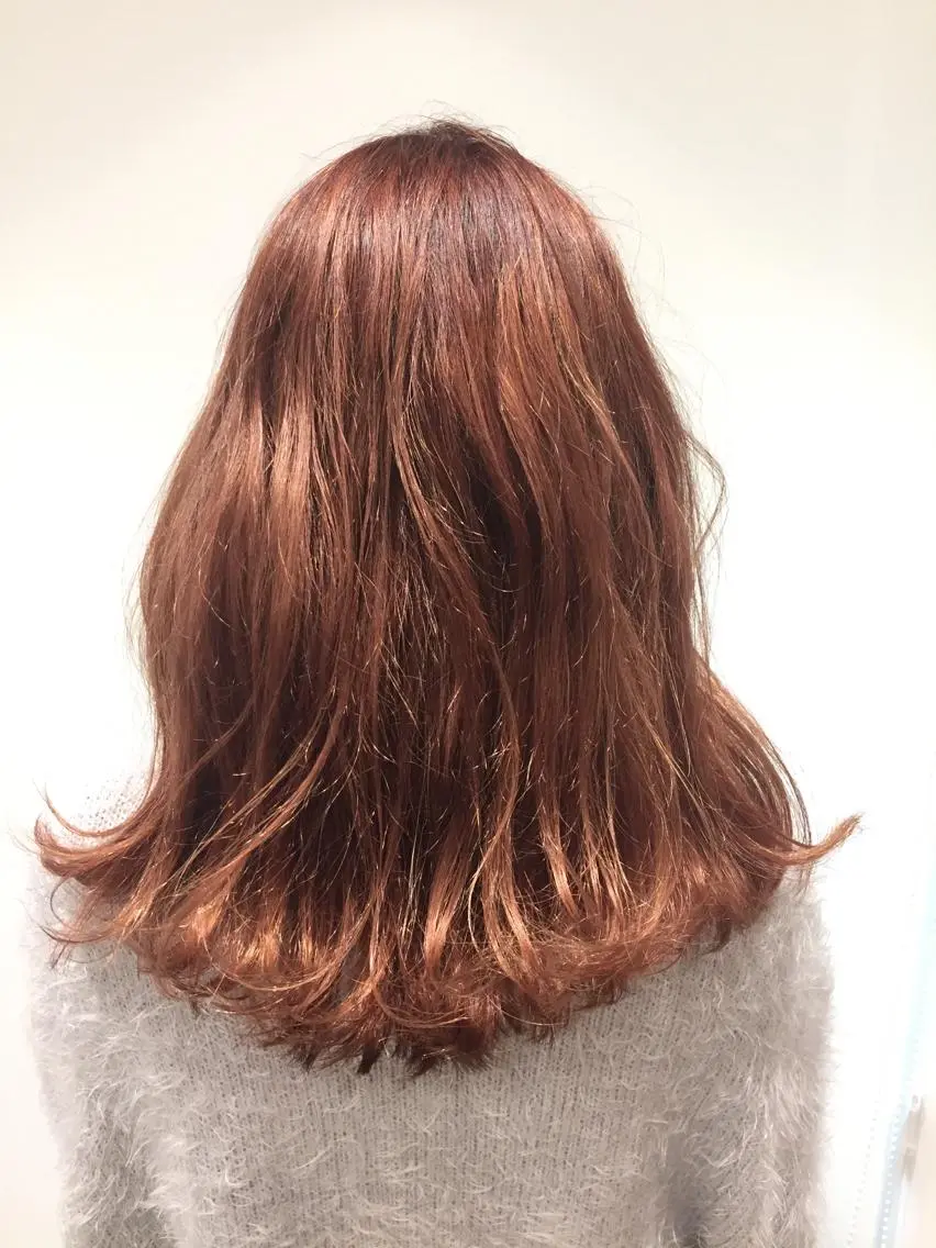 セミロング カラー ヘアアレンジ ベージュカラー ピンクカラー ピンクベージュ メンズパーマ特化/ メッシュ/薫/店長のヘアスタイル