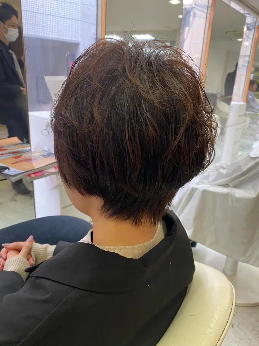 ショート カット パーマ 鬼澤 なお子のヘアスタイル