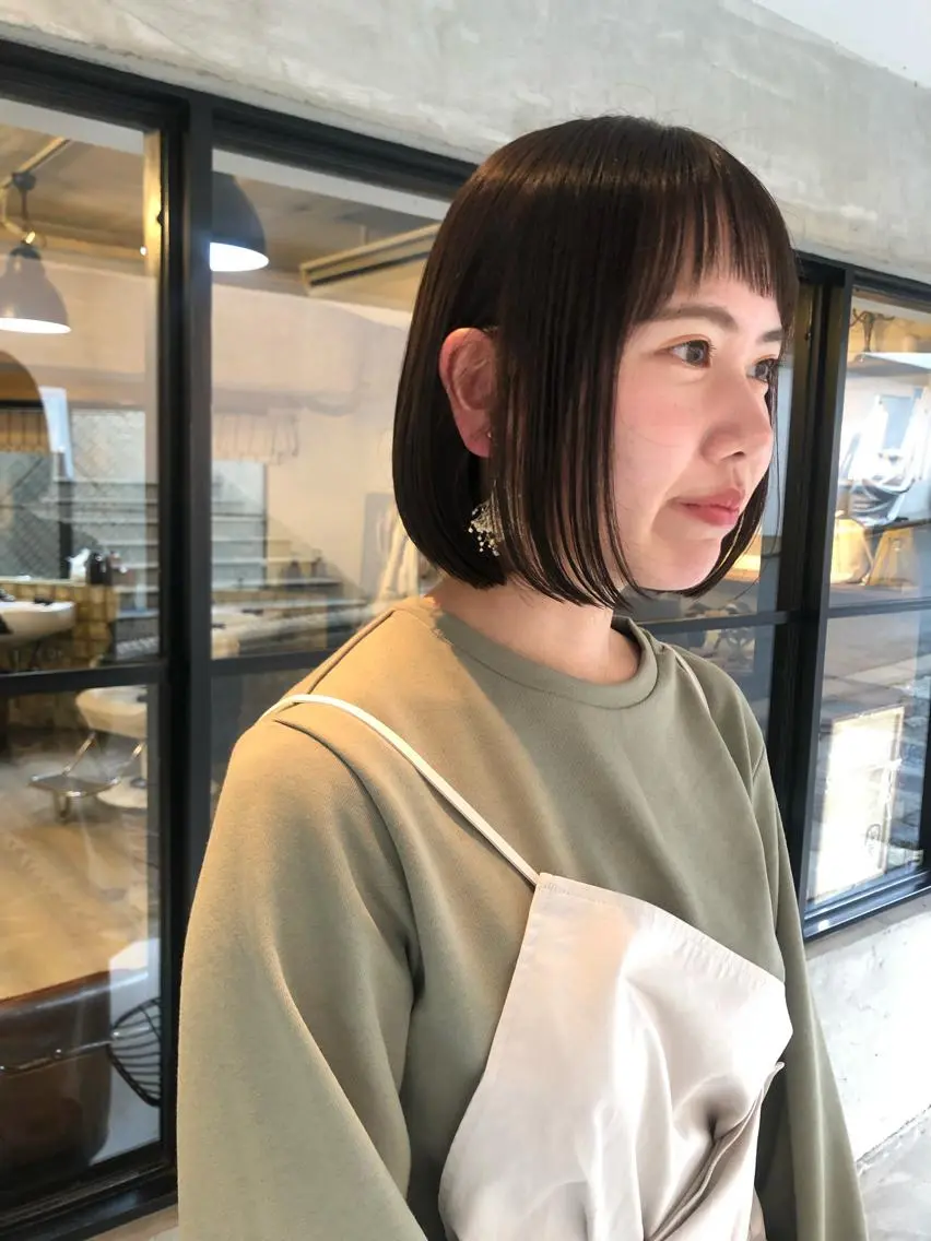 ミディアム カラー ベージュカラー ボブ 後藤 雅貴のヘアスタイル