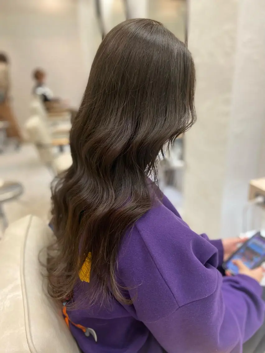 ロング カラー 永井 亮のヘアスタイル