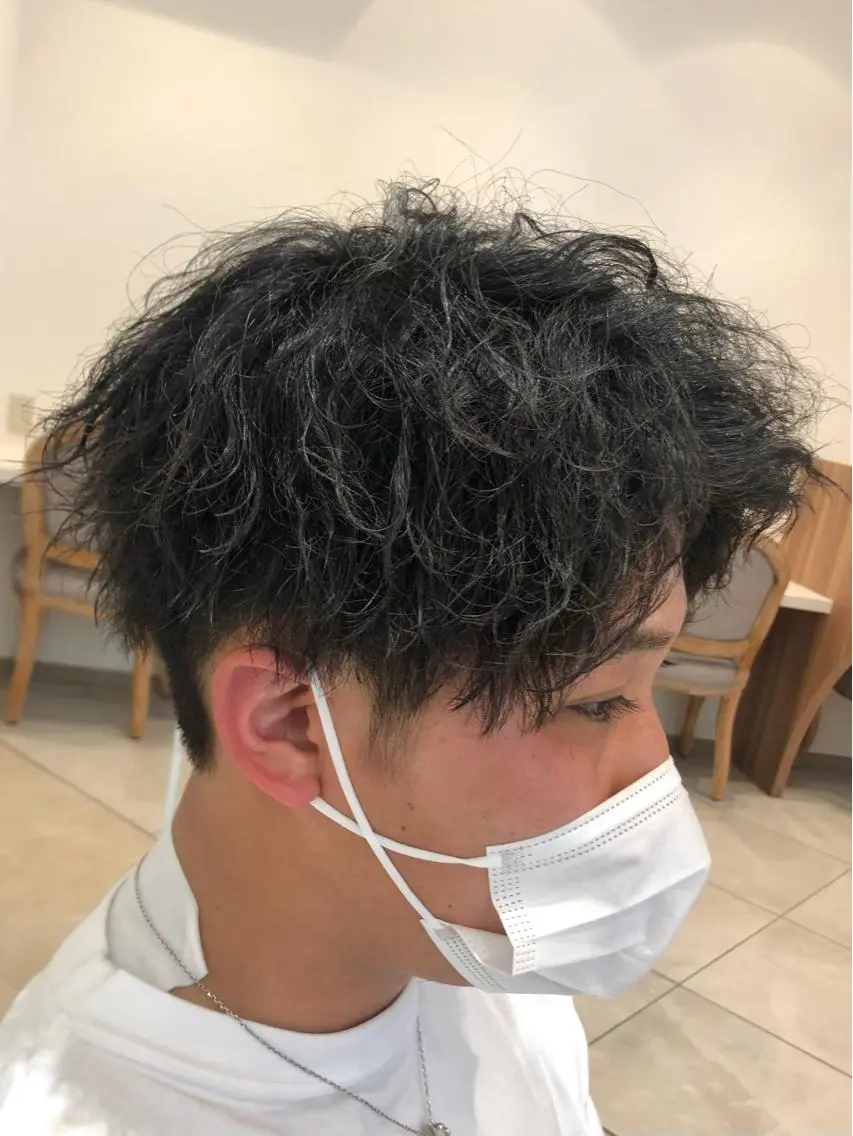 ショート パーマ メンズ 小林 優太 メンズパーマ✨のヘアスタイル