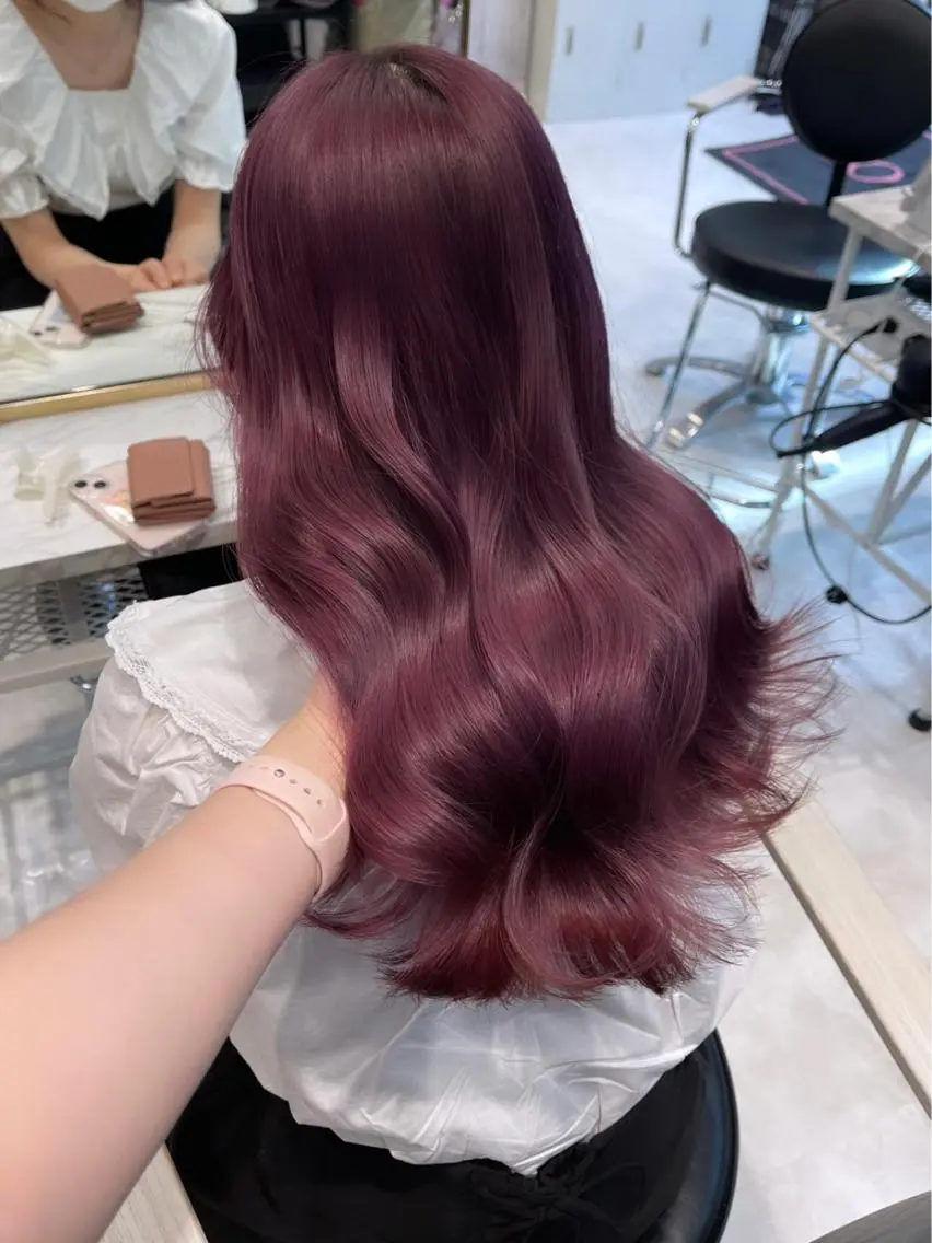 ロング カラー パーマ ヘアアレンジ メンズ キッズ ネイル マツエク・マツパ アイブロウ レイヤー/ダブル カラー/YURINAのヘアスタイル