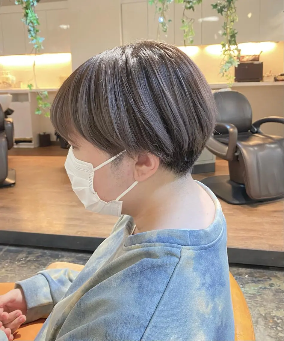 ショート カラー ショート 縮毛矯正 レイヤー🌿FUKUのヘアスタイル