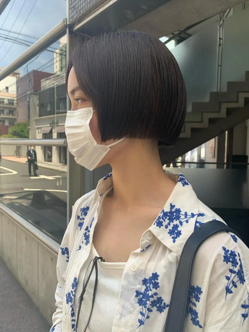 ショート ボブ 伸ばしかけ 似合わせパーマ/ kazuのヘアスタイル
