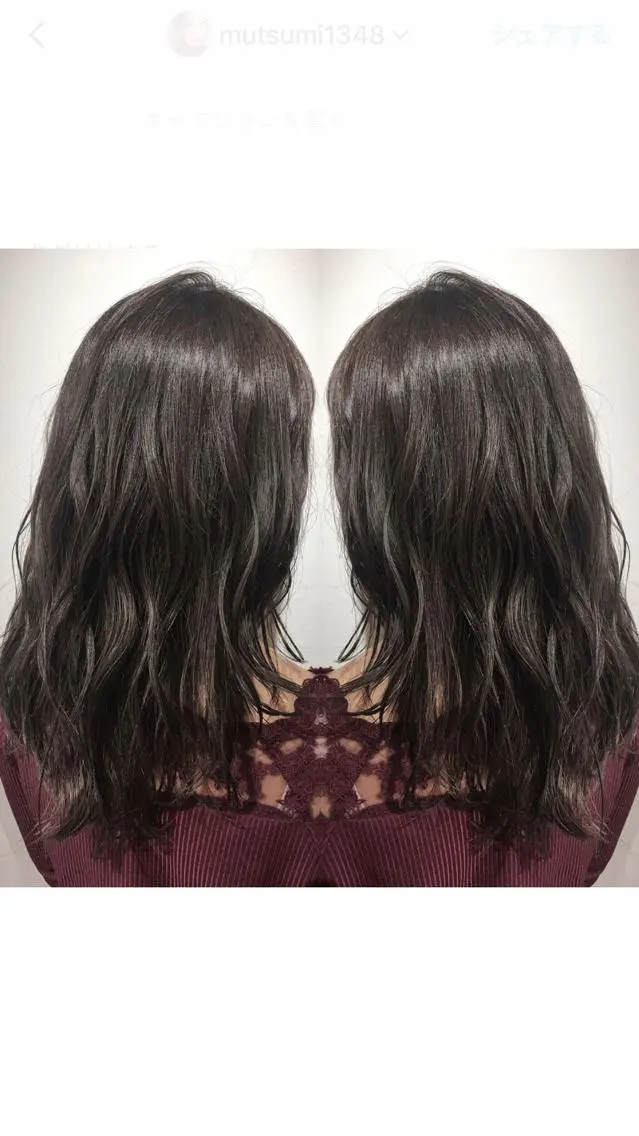 セミロング カラー box  mico. mutsumiのヘアスタイル