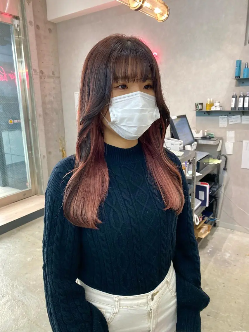 ロング カラー ヘアアレンジ ヘアカラー 小顔カット/艶 カラー特化♡MIHOのヘアスタイル