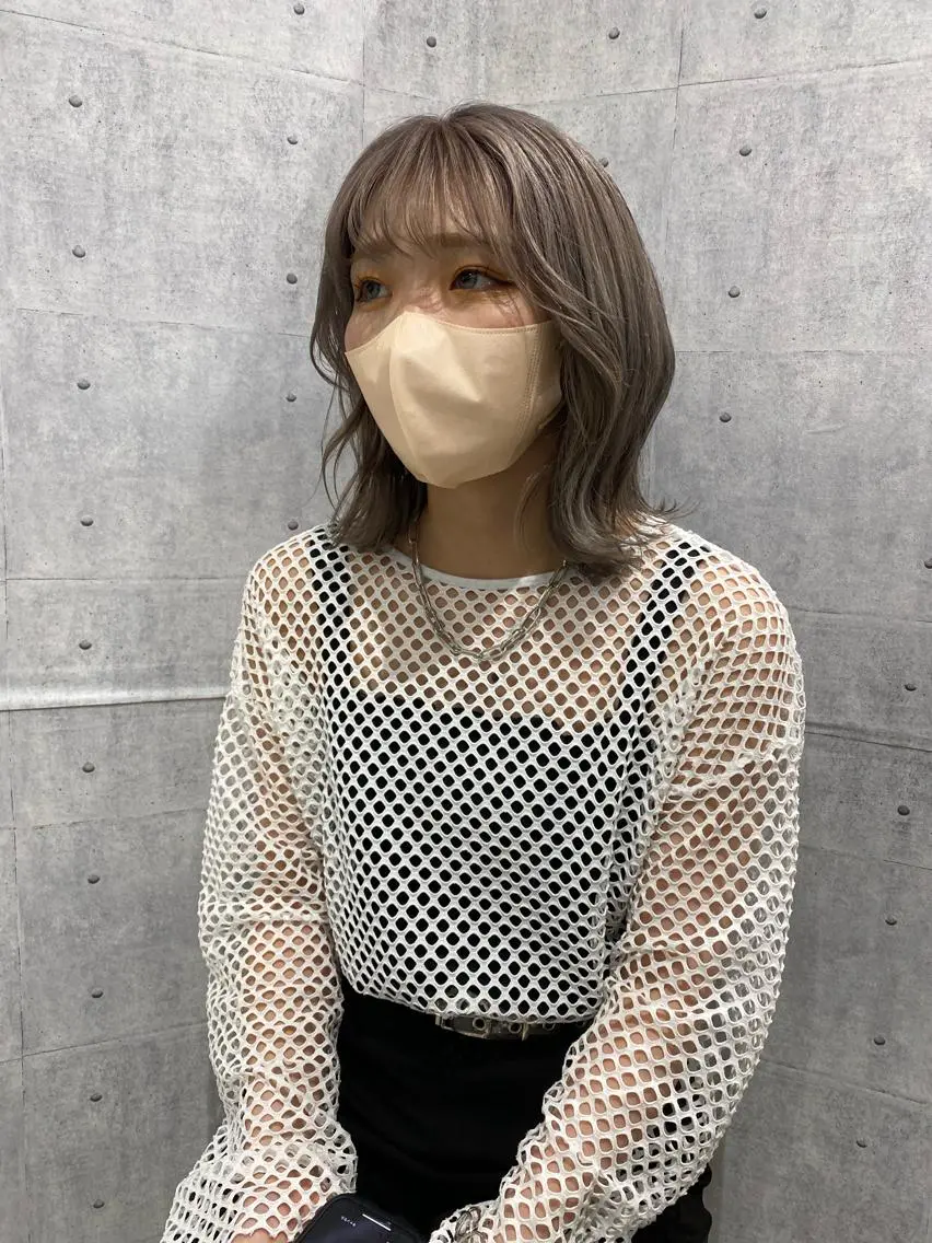 ミディアム カラー ブリーチ ケアブリーチ 透明感カラー ハイトーン/メンズ 水野翔太のヘアスタイル