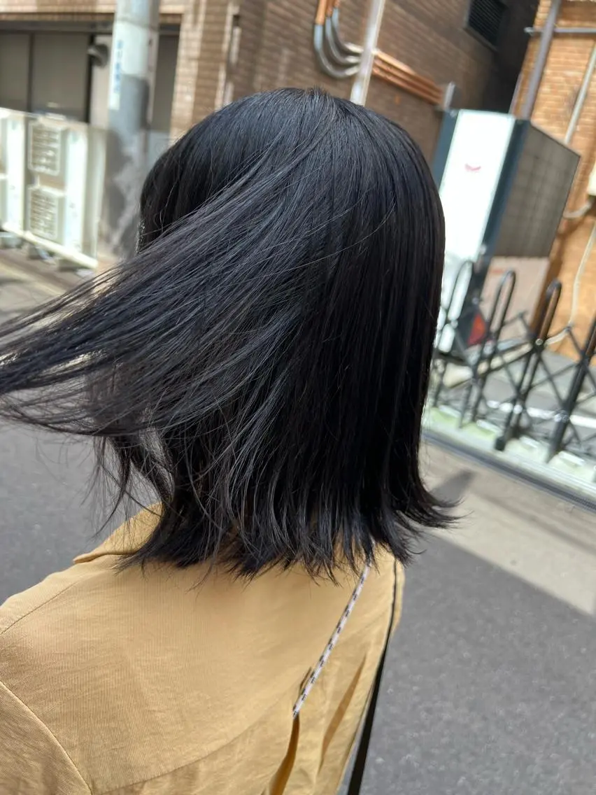 ミディアム カラー ブリーチ 透明感カラー ブリーチなしカラー 髪質改善ストレート Kantaのヘアスタイル
