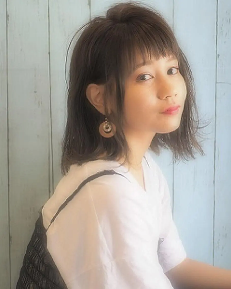 ミディアム パーマ オン眉 カット トリートメント grand juteのヘアスタイル