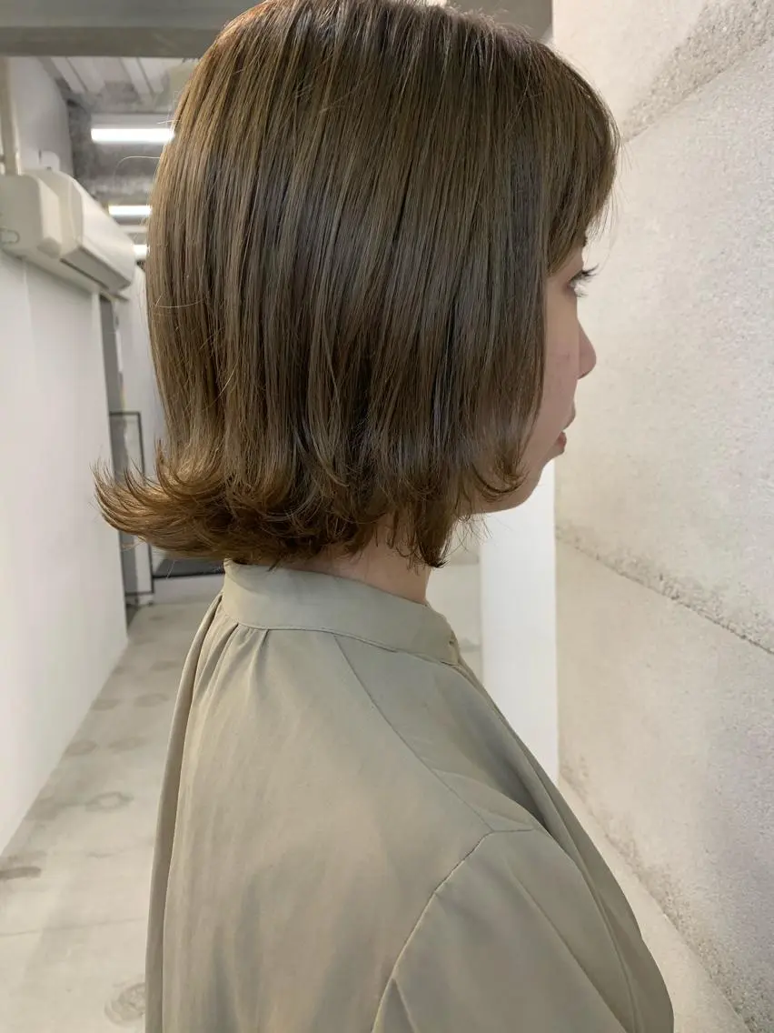 ミディアム カラー 透明感カラー✂︎ /縮毛矯正/YUKAのヘアスタイル