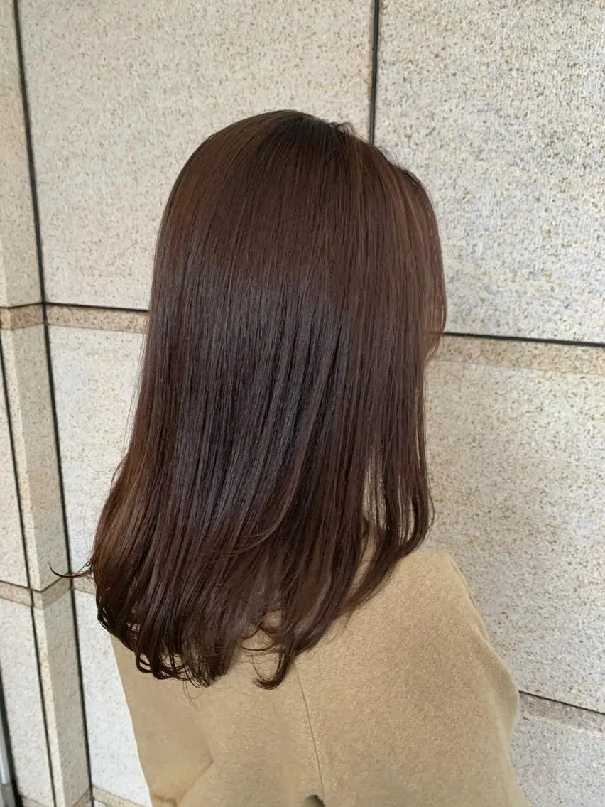 ミディアム カラー まろやかカラー🤎 みなとまほのヘアスタイル