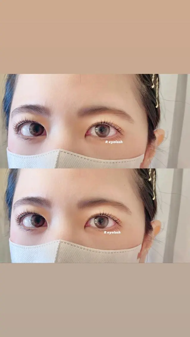 ミディアム カラー パーマ ヘアアレンジ メンズ キッズ ネイル マツエク・マツパ アイブロウ マツパ 𝑹 eyelashのマツエク・マツパデザイン