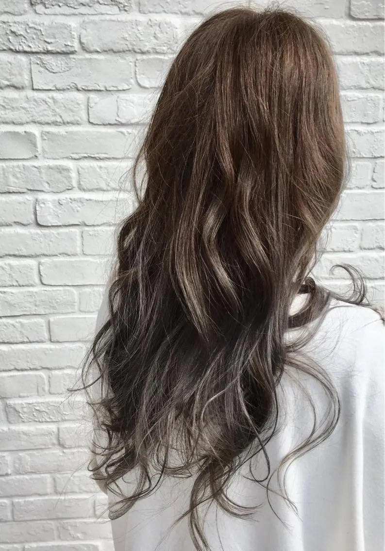 ロング カラー グラデーションカラー ラベンダーカラー 川合 勇気のヘアスタイル