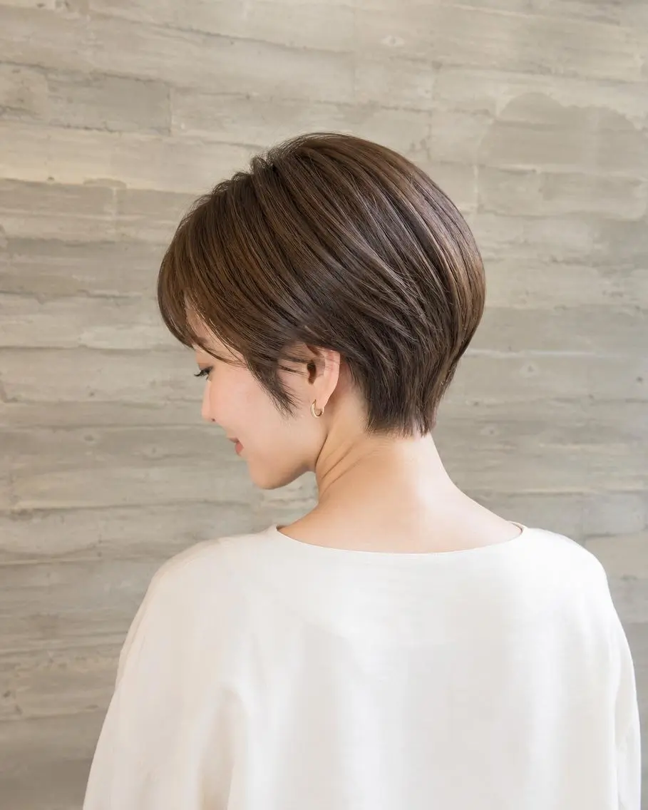 ショート 丸みショート ショートヘア ヘアカラー ショートカット │ 白髪ぼかし│ゆうまのヘアスタイル