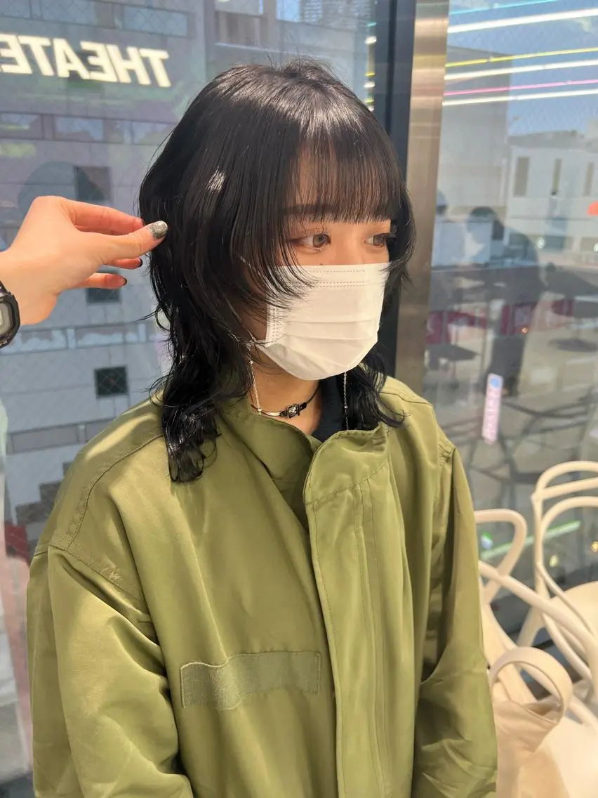 ミディアム カラー パーマ ヘアアレンジ メンズ キッズ ネイル マツエク・マツパ アイブロウ KANAMI 🌏のヘアスタイル