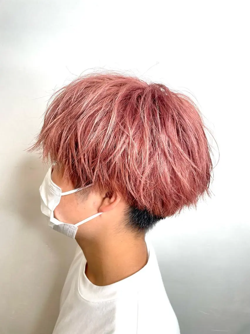 ショート カラー メンズ ピンクカラー 🦋高岡 ゆうが🦋のヘアスタイル