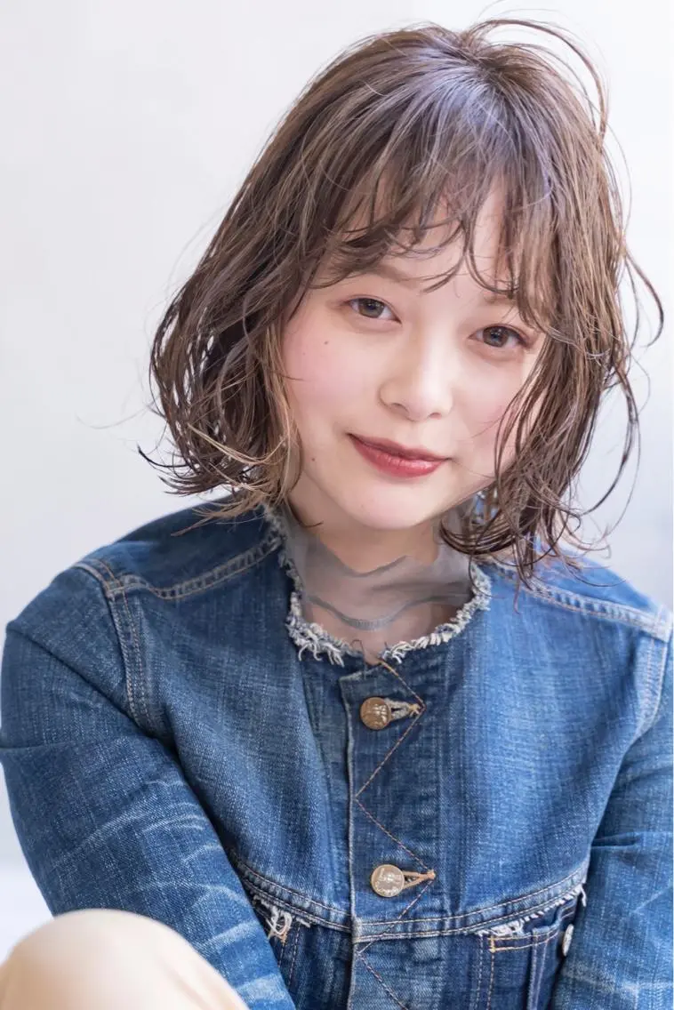 ミディアム ボブ カット ヘアカラー トリートメント ヘッドスパ ヘアセット 大宮/山口 竣也のヘアスタイル