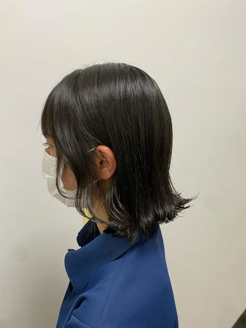 セミロング カラー ヘアアレンジ 韓国風ベージュ🤎 赤みなし🌿横浜🤎のヘアスタイル