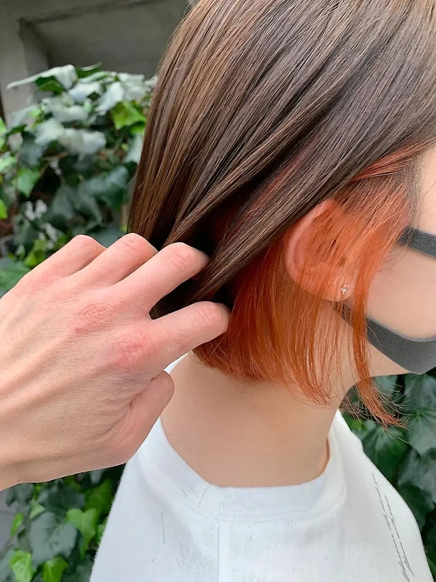 ショート カラー ブリーチ ケアブリーチ イヤリングカラー インナーカラー パルーザ代表👑 YUYAのヘアスタイル