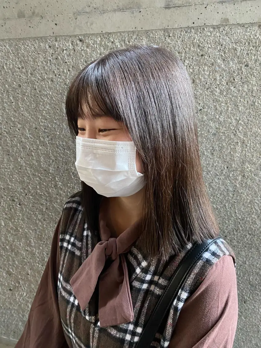 ミディアム カラー ヘアアレンジ 切りっぱなしボブ ベージュカラー ハイトーンカラー インナーカラー ピンクカラー 🌿レイヤー/ブリー チ/🌿JINのヘアスタイル