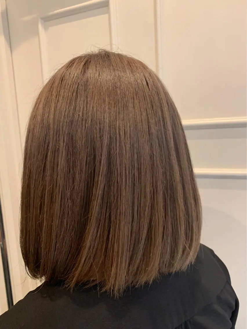 ミディアム カラー ベージュカラー ミルキーベージュ 🫟Blanco🫟 Color&Careのヘアスタイル