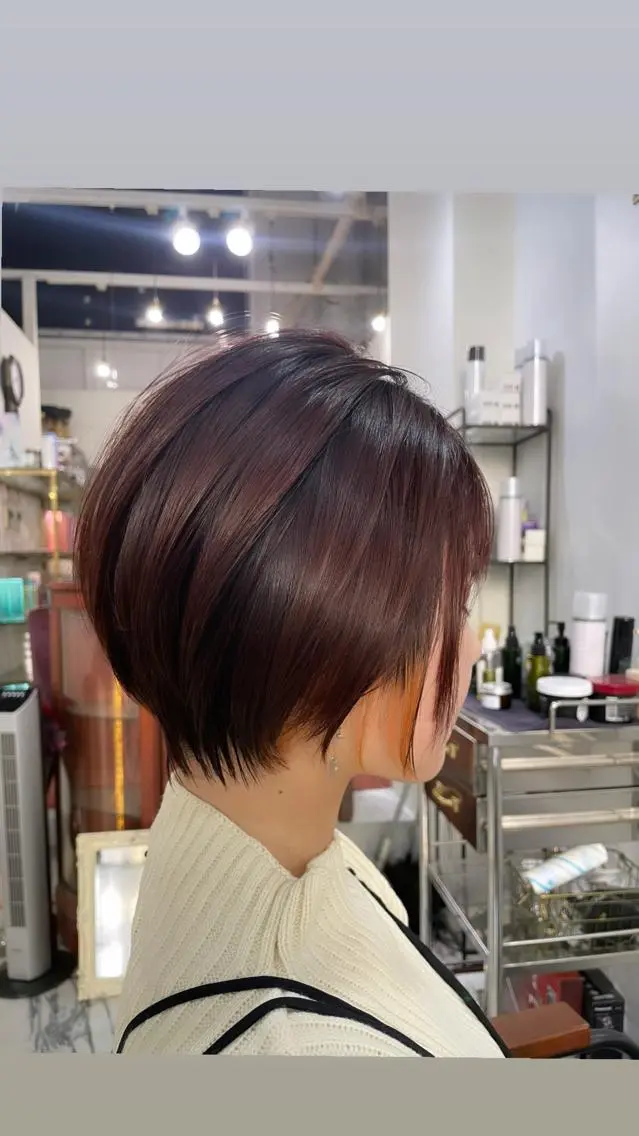 ショート カラー ショートヘア カット ヘアカラー 🩵縮毛矯正 髪質 改善 美髪🩵のヘアスタイル